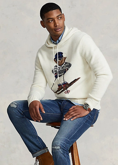 Ralph Lauren Ski Polo Bear Hooded Sweater In White | ModeSens