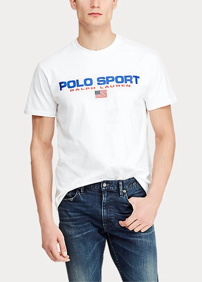 Shop Polo Ralph Lauren Polo Sport Jersey T-shirt In White