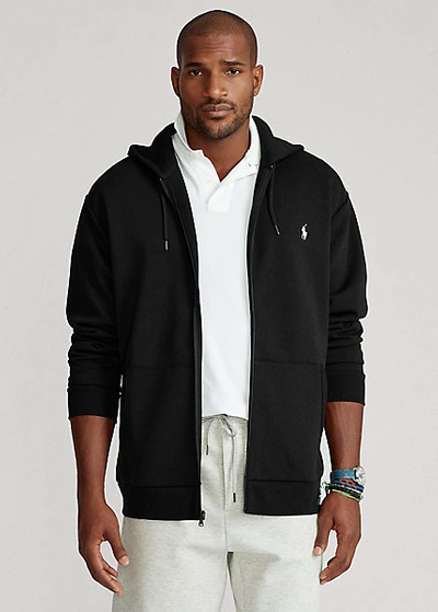 Shop Polo Ralph Lauren Double-knit Full-zip Hoodie In Polo Black