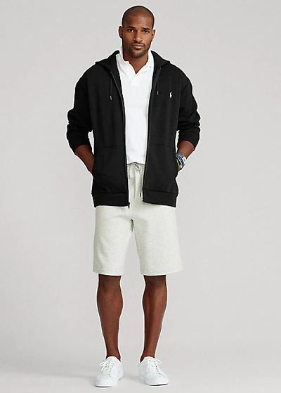 Shop Polo Ralph Lauren Double-knit Full-zip Hoodie In Polo Black