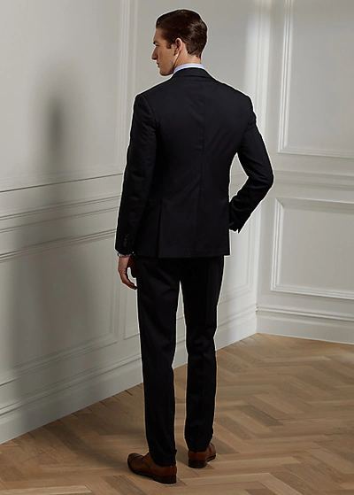 Shop Ralph Lauren Gregory Hand-tailored Wool Twill Suit In Navy