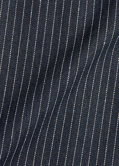 Shop Double Rl Indigo Striped Herringbone Suit Jacket In Indigo White Stripe