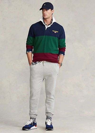 Shop Ralph Lauren Classic Fit Polo Sport Rugby Shirt In Cruise Navy Multi