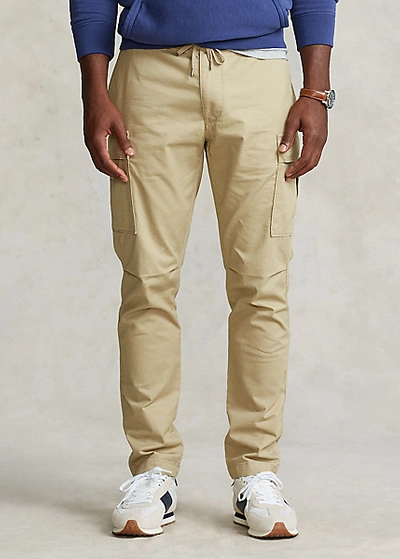 Shop Polo Ralph Lauren Stretch Slim Fit Twill Cargo Pant In Classic Khaki