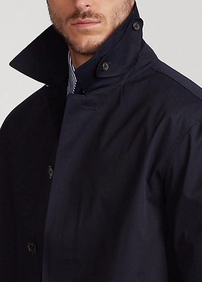 Shop Polo Ralph Lauren Twill Walking Coat In Collection Navy