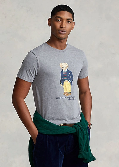 Ralph Lauren Custom Slim Fit Polo Bear Jersey T-shirt In Grey | ModeSens