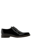 Jimmy Choo Miles Patent Leather Derby Lace-up Shoes, Black