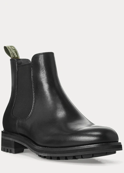 Polo Ralph Lauren Bryson Leather Chelsea Boot In Black