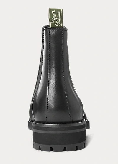 Polo Ralph Lauren Bryson Leather Chelsea Boot In Black