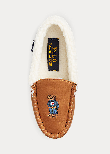 polo bear shearling slipper