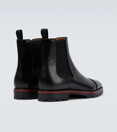 Shop Christian Louboutin Melon Leather Chelsea Boots In Black