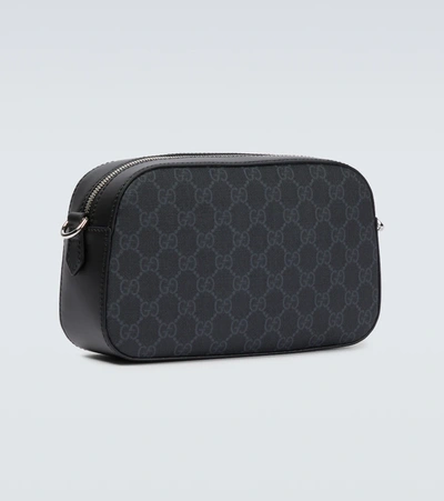 Shop Gucci Gg Supreme Messenger Bag In Black/nero/brb