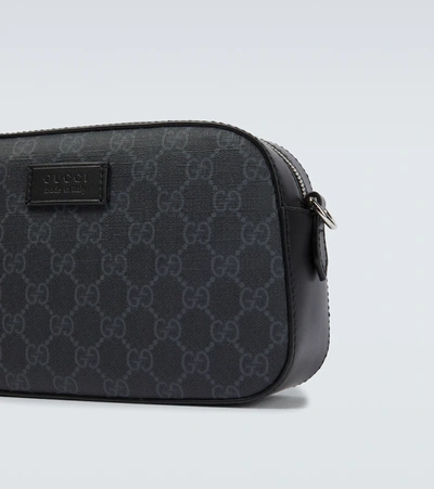 Shop Gucci Gg Supreme Messenger Bag In Black/nero/brb