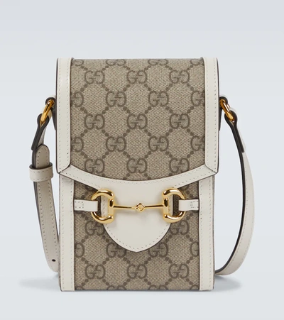 Shop Gucci Horsebit 1955 Mini Bag In B.ebony/m.white