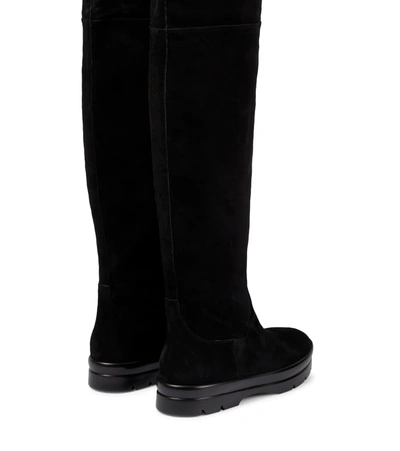 Shop The Row Billie Suede Over-the-knee Boots In Black