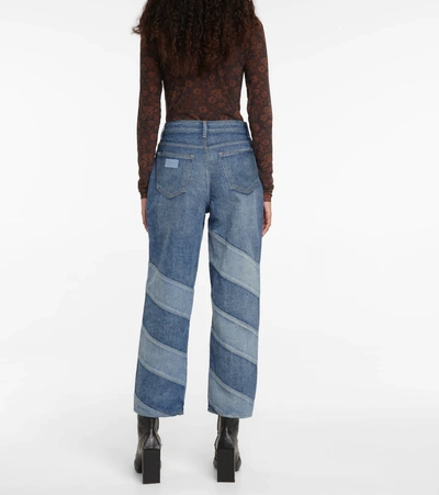 Shop Ganni Missy High-rise Wide-leg Jeans In Denim