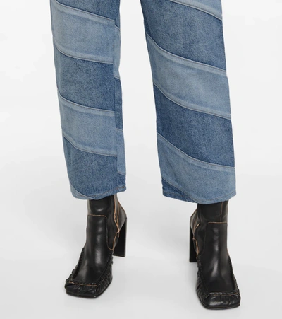 Shop Ganni Missy High-rise Wide-leg Jeans In Denim