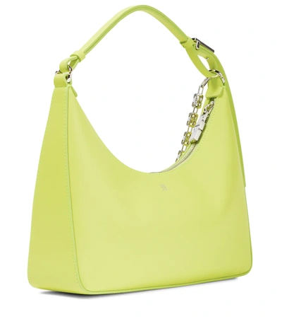 Shop Givenchy Moon Cut Out Small Leather Shoulder Bag In Fluo Yellow