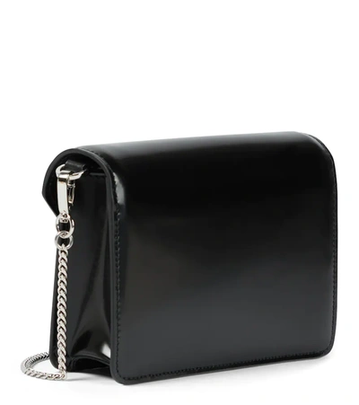 Prada Mini Leather Crossbody Bag In Black