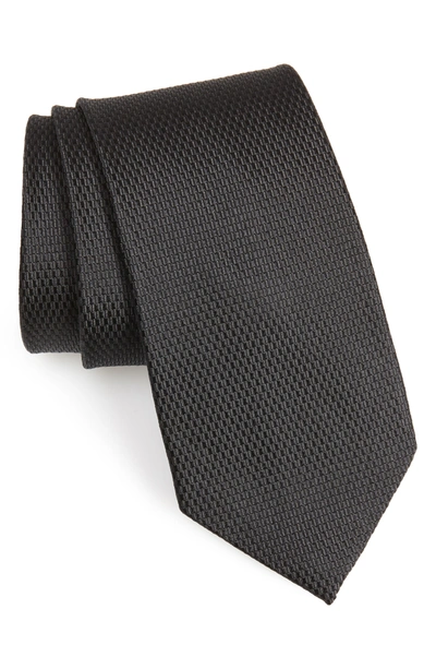 Shop Nordstrom Men's Shop Solid Silk Tie In Black