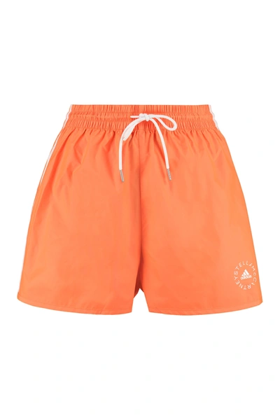 Shop Stella Mccartney Josie Drawstring Shorts In Orange