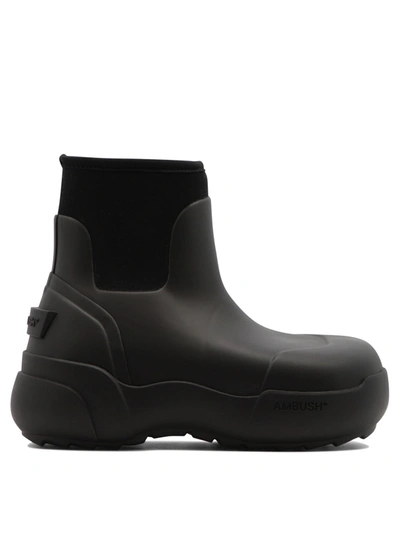 Shop Ambush Rubber Ankle Boots In Black  