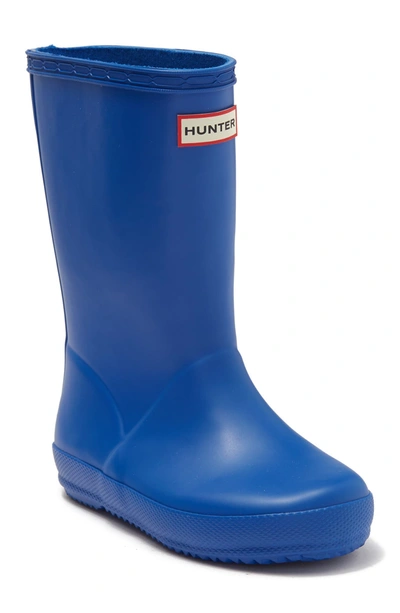Shop Hunter First Classic Waterproof Rain Boot In Dragonfly Blue