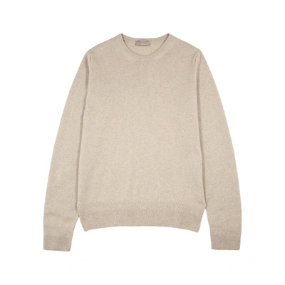 Shop John Smedley Niko Stone Cashmere And Wool-blend Jumper In Camel
