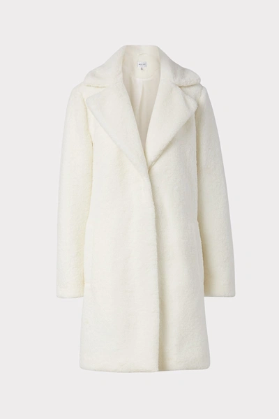 Shop Milly Sandy Faux Shearling Coat In White