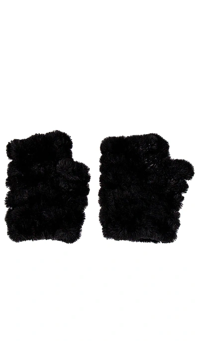 Shop Jocelyn Mandy Faux Fur Mittens In Black