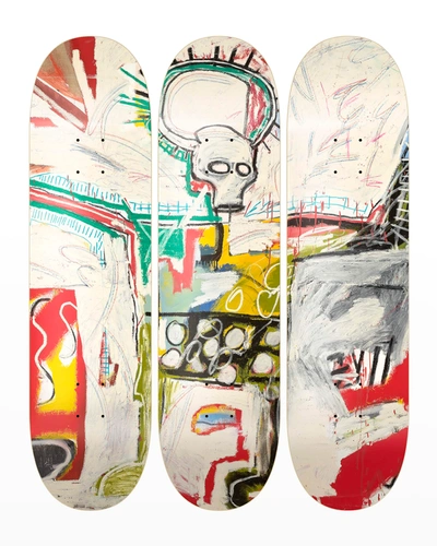 Shop The Skateroom Basquiat Untitled Rotterdam By Jean-michel Basquiat Skateboard Wall Art, Set Of 3