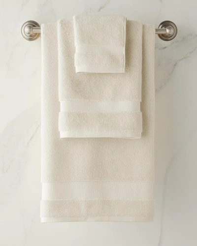 Shop Sferra Dobby Bath Towel In Ivory