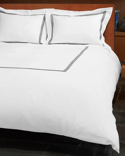 Shop Signoria Firenze Platinum King Duvet Cover In Lead Grey