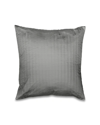 Signoria Firenze Sienna Knife Edge 300 Thread Count Quilted Euro Sham In Silver Moon