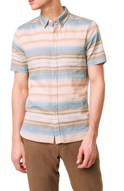Shop French Connection Slim Fit Stripe Button-up Shirt In Pastel Stripe