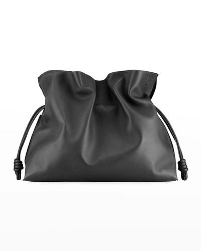 Shop Loewe Flamenco Xl Knot Napa Tote Bag In Black
