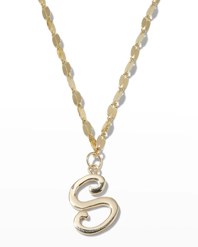 Shop Lana Micro Cursive Initial Necklace In S