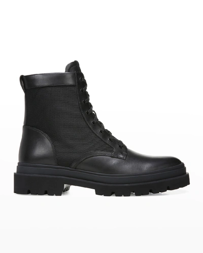 Shop Vince Men's Raider Zip Combat Boots In Black
