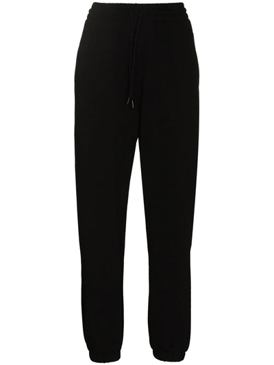 Shop Wardrobe.nyc Drawstring-waist Cotton Track Pants In Schwarz
