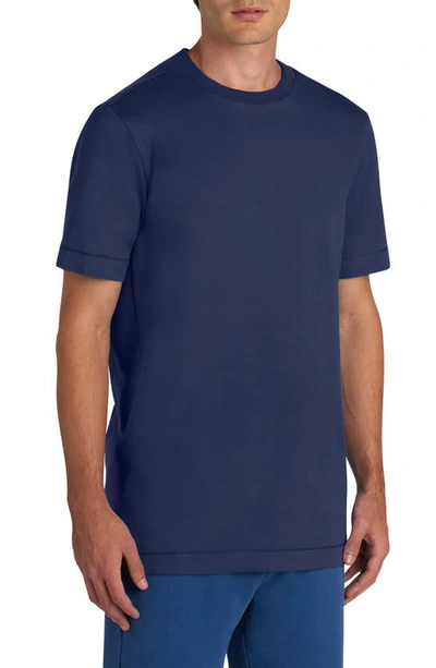 Shop Bugatchi Crewneck Cotton T-shirt In Navy