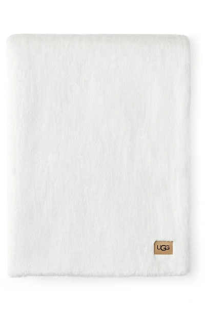 Shop Ugg (r) Lanai Fleece Throw Blanket In Snow