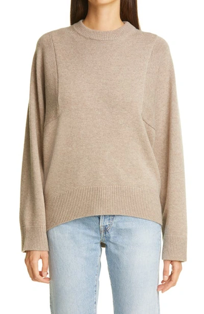 Shop Co Oversize Wool & Cashmere Sweater In Taupe