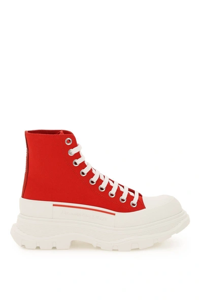 Shop Alexander Mcqueen Tread Sleek Boots In Mixed Colours