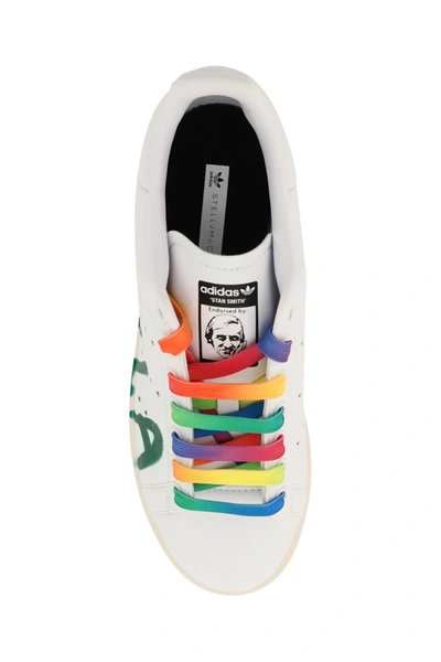 Shop Stella Mccartney Stan Smith Stella Sneakers With Graffiti Logo In Mixed Colours