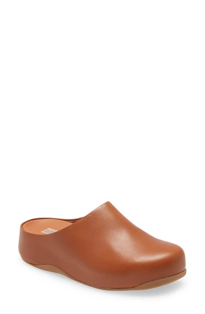 Shop Fitflop 'shuv™' Leather Clog In Light Tan