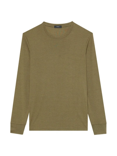 Shop Theory Men's Trooper Essential Long-sleeve Top In Dark Olive