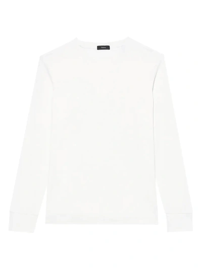 Shop Theory Trooper Essential Long-sleeve Top In Ivory