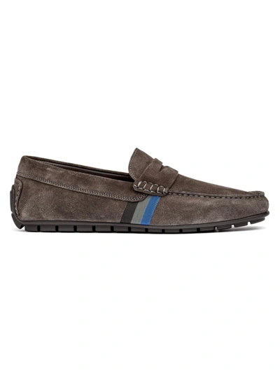 Shop To Boot New York Men's Suede Ocean Driver Loafers In Lavagna