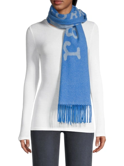 Shop Rag & Bone Women's Addison Skinny Recycled Wool Scarf In Blue Ray