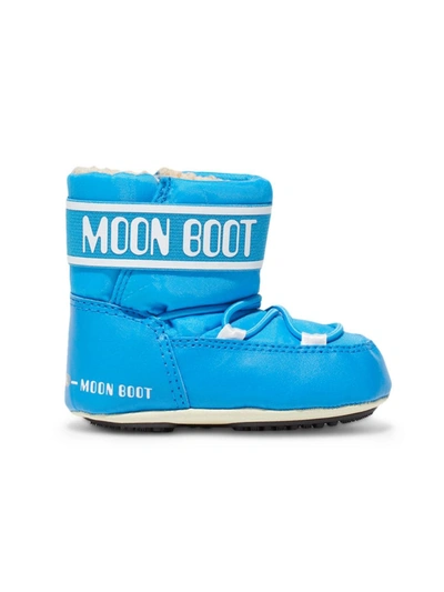 Shop Moon Boot Baby's Crib 2 Nylon Boots In Light Blue